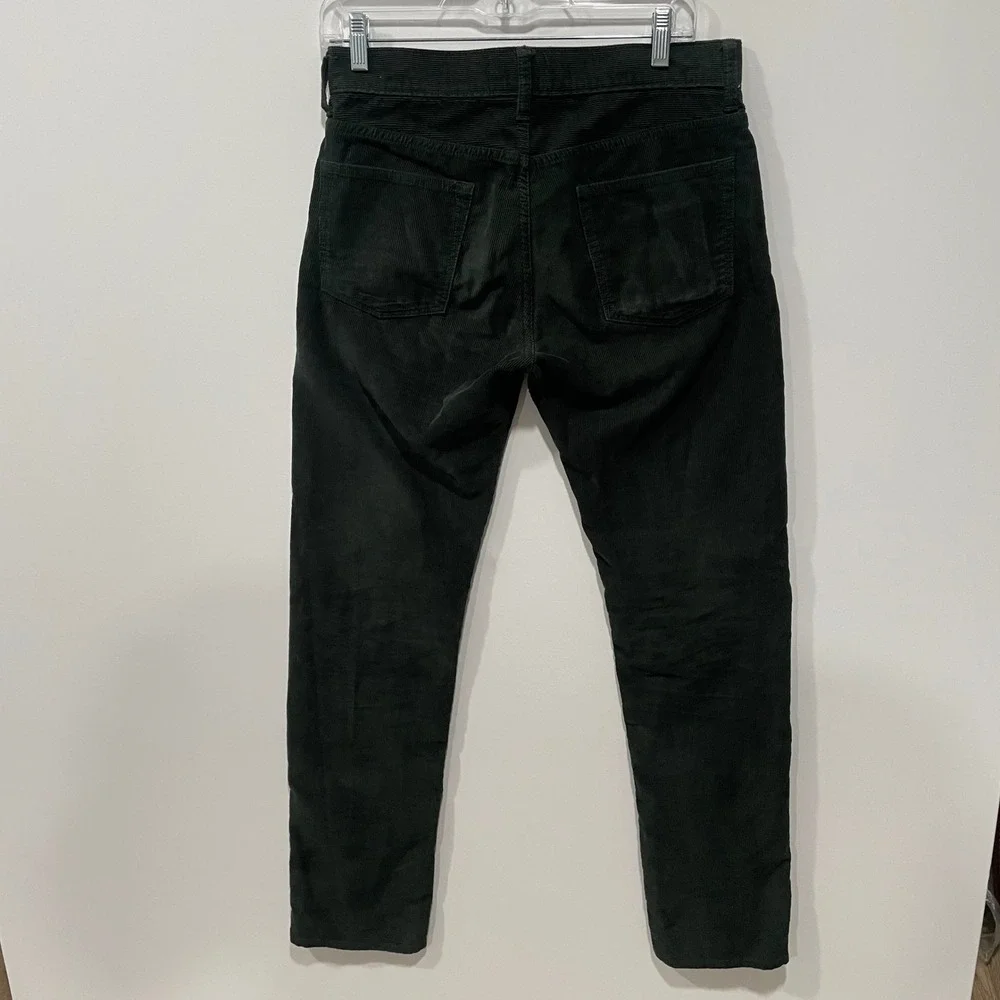 J Crew 770 Corduroy Pants Deep‎ Green Slim Fit Mens Size 29x32